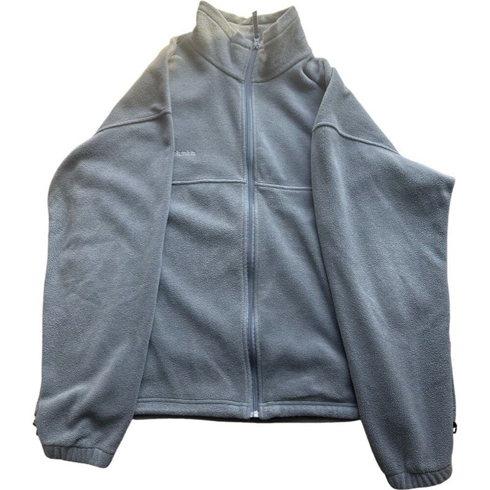 COLUMBIA Fleece Zip Up Sweatshirt Sweater Men's Size 2XL Gray